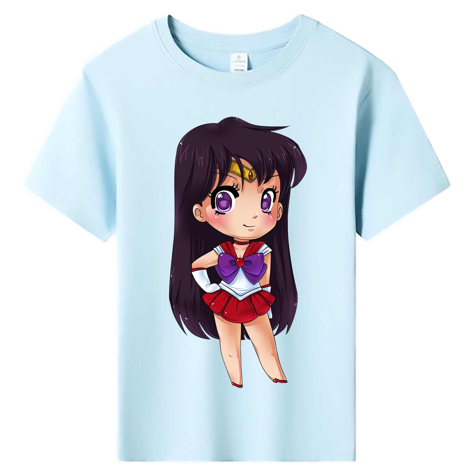 （画像用） 美少女戦士セーラームーン 火野レイ ひの レイ Sailor Moon Hino Rei （セーラーマーズ,Sailor Mars） 綿100％キッズTシャツ（フロントプリント）